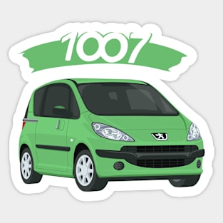 Peugeot 1007 car green Sticker